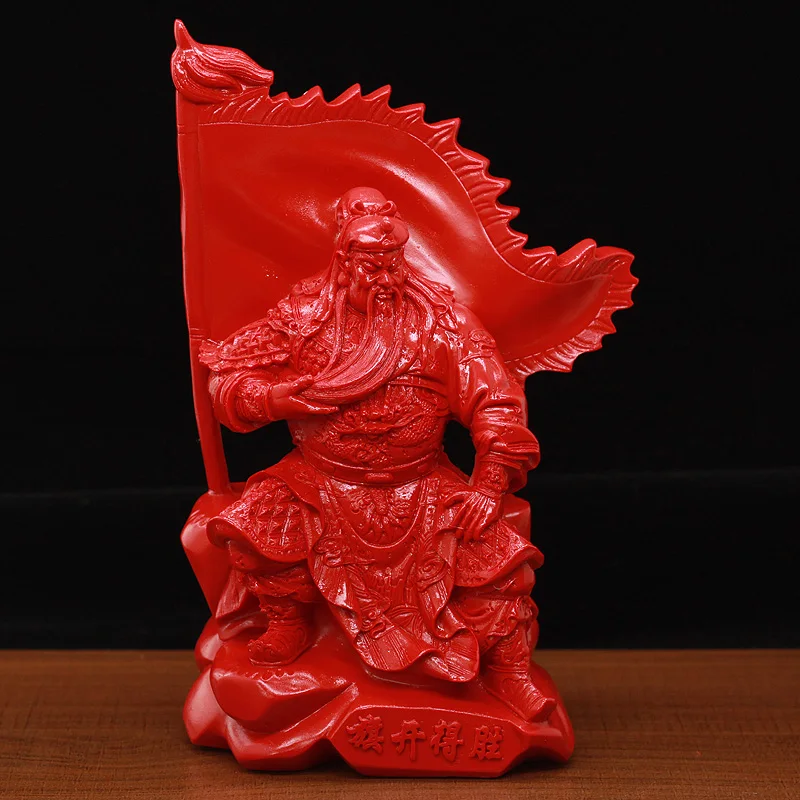 The cinnabar flag wins, Di Sheng Jun Guan Gong ornaments lucky town house Wu Caishen  Erye store Feng Shui.