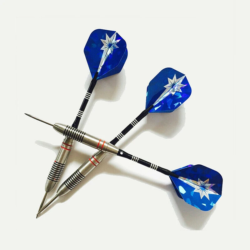3pcs/set 10cm 22g Stainless Steel Dart Needle Anti-fall Fine Aluminum Rod Red Aurora Wing Adult Training Entertainment Games