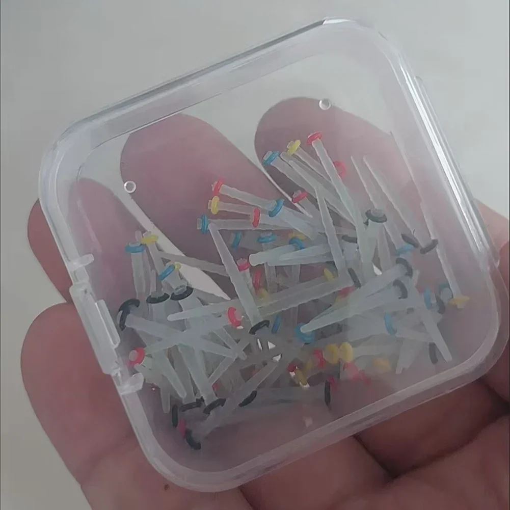Postes de fibra de parafuso dental, 400 peças, reparo de coroa, pilhas de canal radicular, restauração anterior de dente, vidro de quartzo, poste de ligação composto