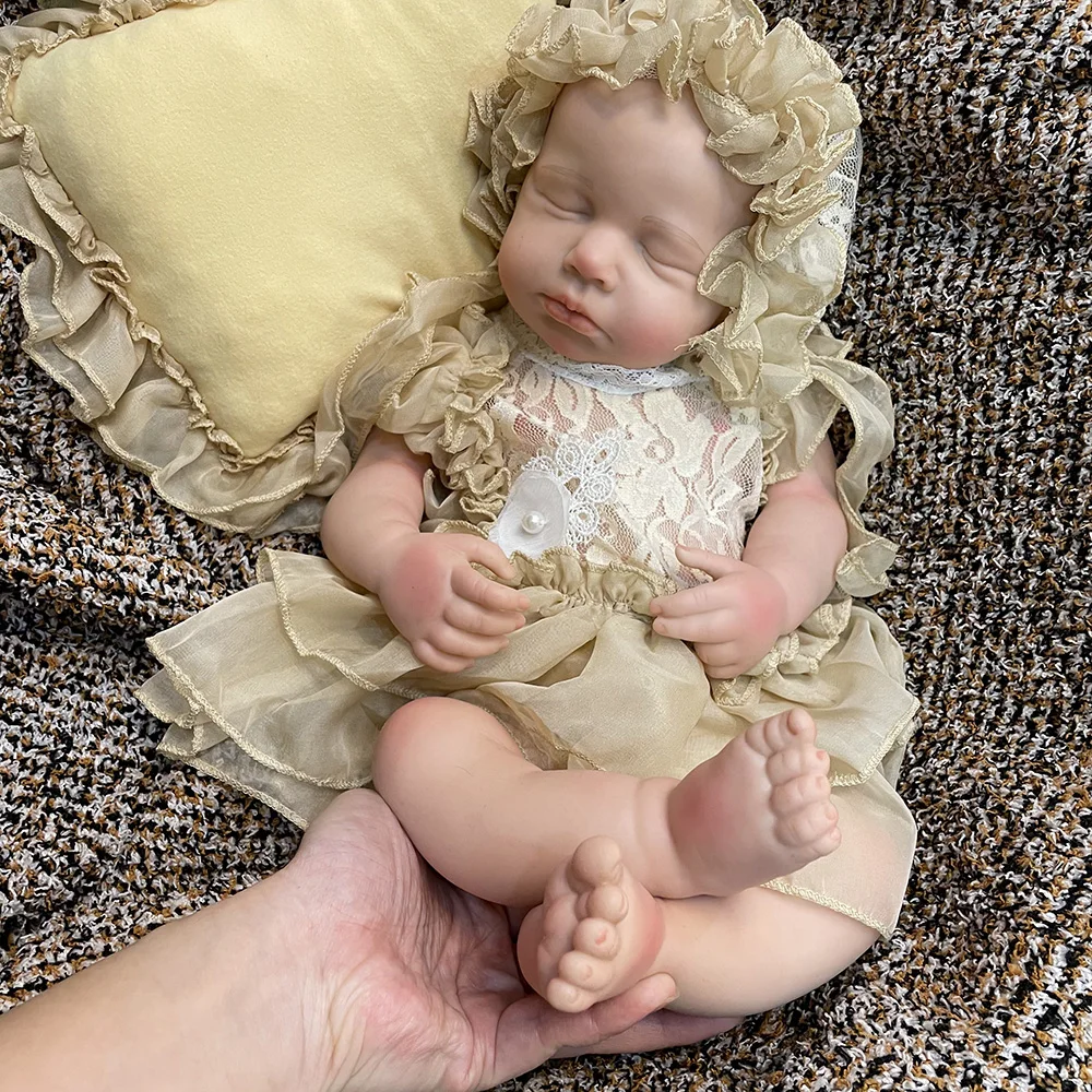 

Attyi 18inch Loulou Girl Baby Doll Reborn Whole Body Silicone Newborn Doll Artists Painted Silicone Dolls boneca bebê rebor