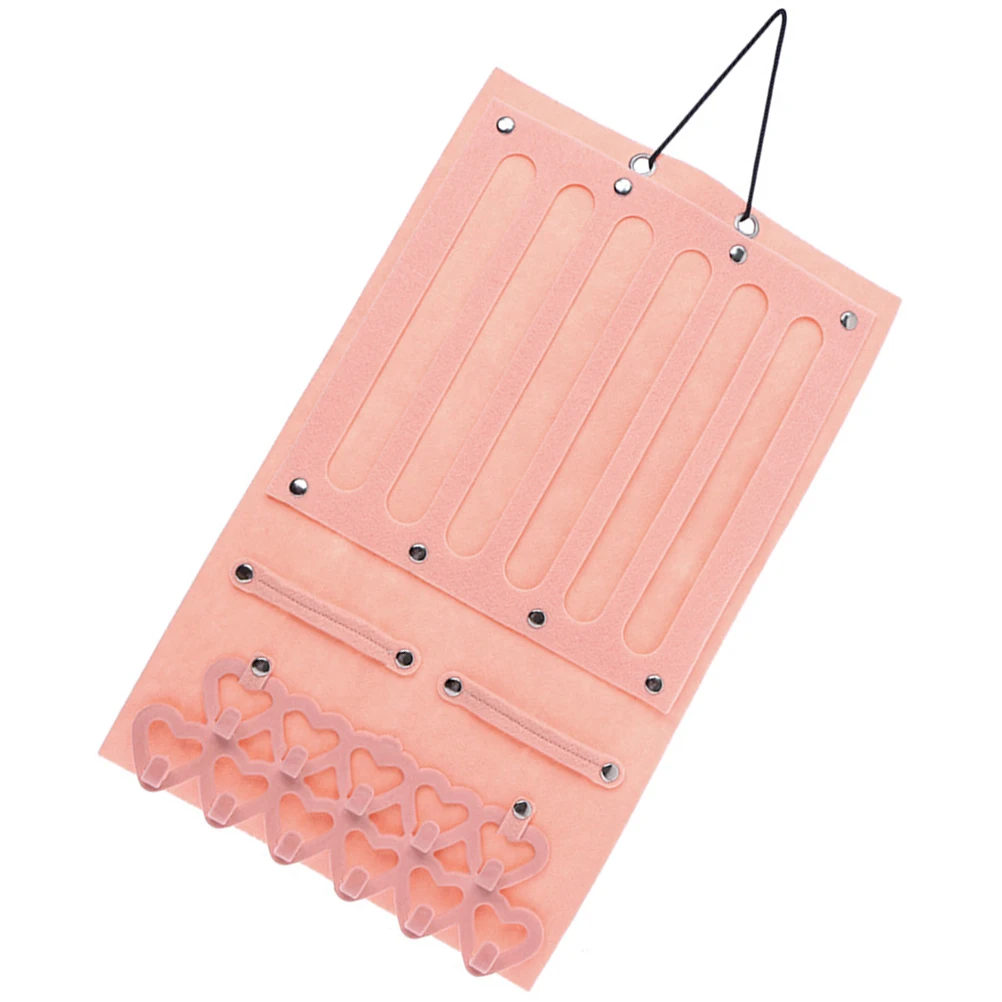 

Clips for Hair Accessories Hanger Bows Holder Girls Organizer Storage Rack Pink Child