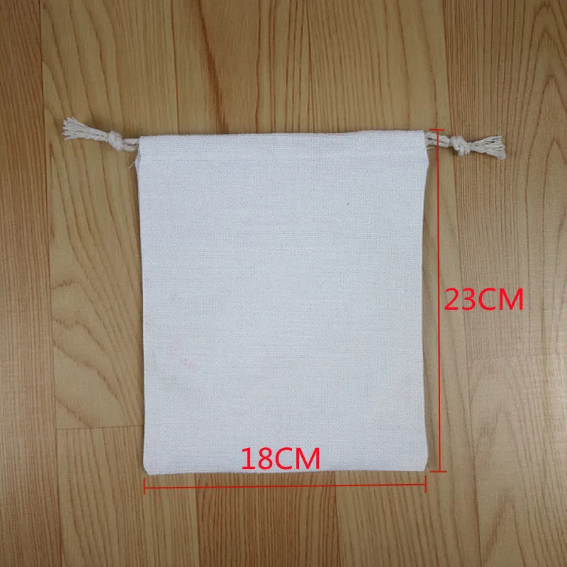 10pcs/lot Blank Sublimation 23*18cm Drawstring Bundle Bag For Sublimation INK Print DIY Heat Press Printing Transfer