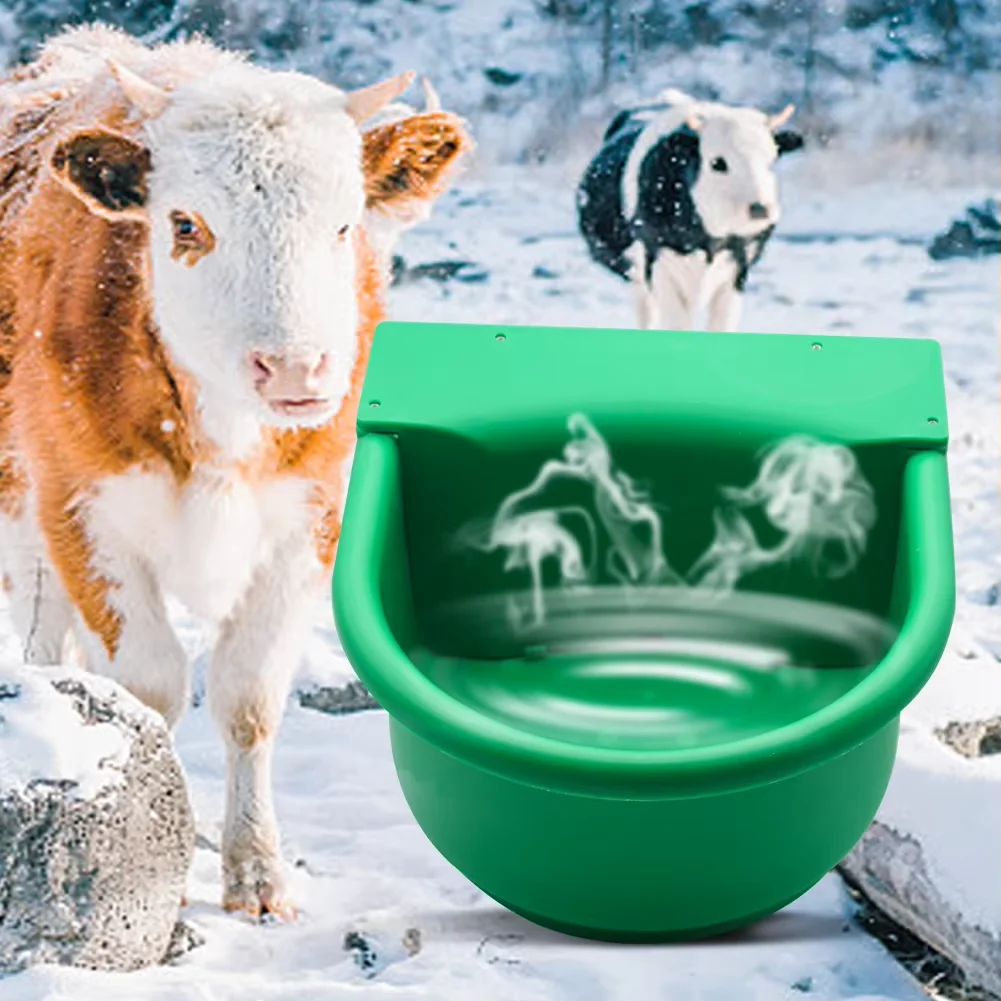 Automatic Heated Dog Waterer Bowl Constant Temperature Outdoor Thermal Bowl with Float Ball Valves for Horse Cattle Goat Sheep