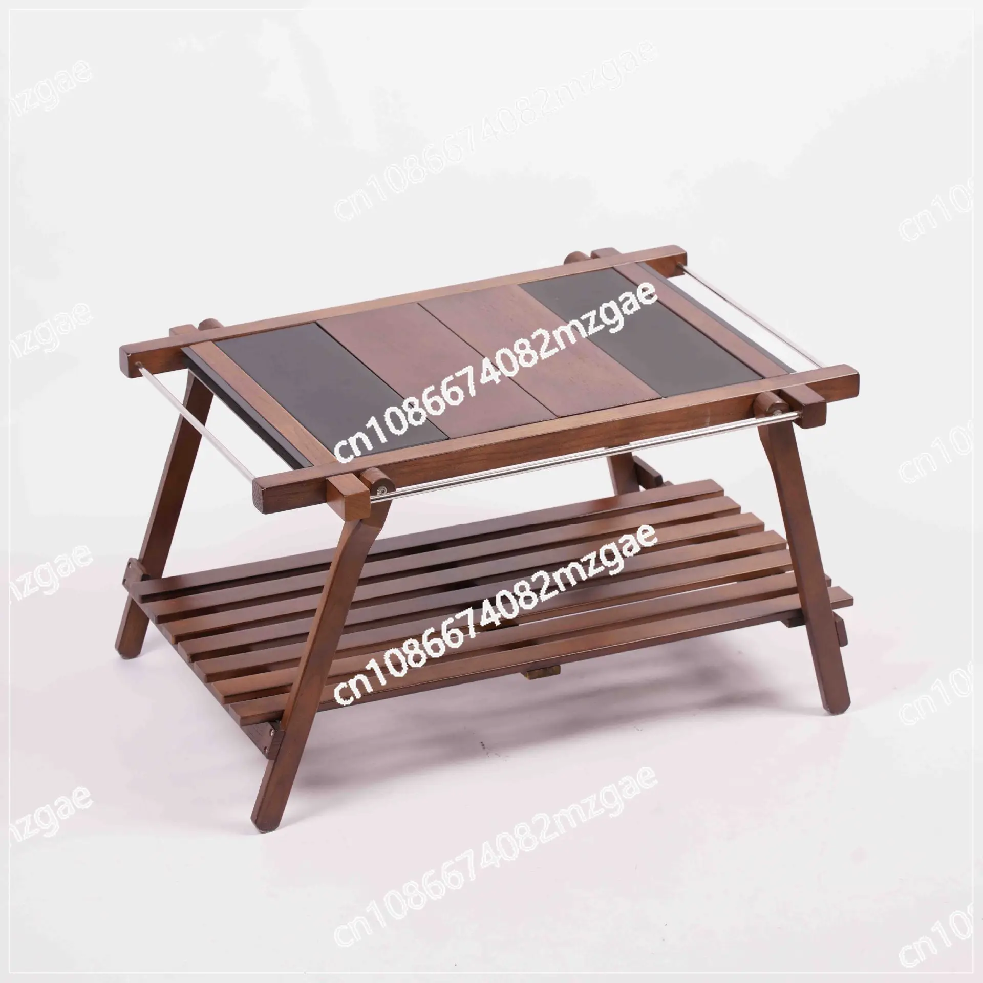 

Outdoor Convenient Table Two Unit Extended Table Picnic Folding Solid Wood Tactical Combination
