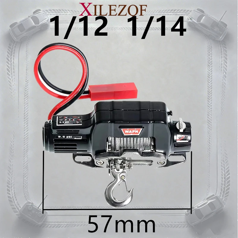 1/12 1/14 RC Metal Automatic Winch for MJX H12 Series, WPL & MN Crawler Upgrade Accessories