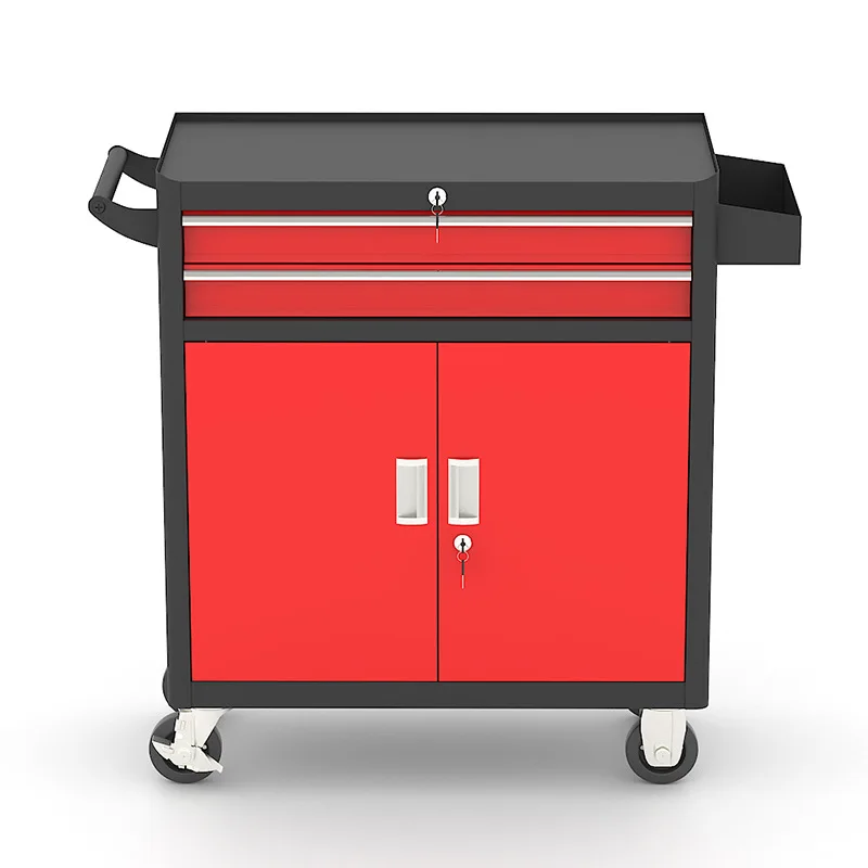 Auto repair tool cart, heavy duty removable tool box, workshop repair trolley, thickened hardware, with drawers