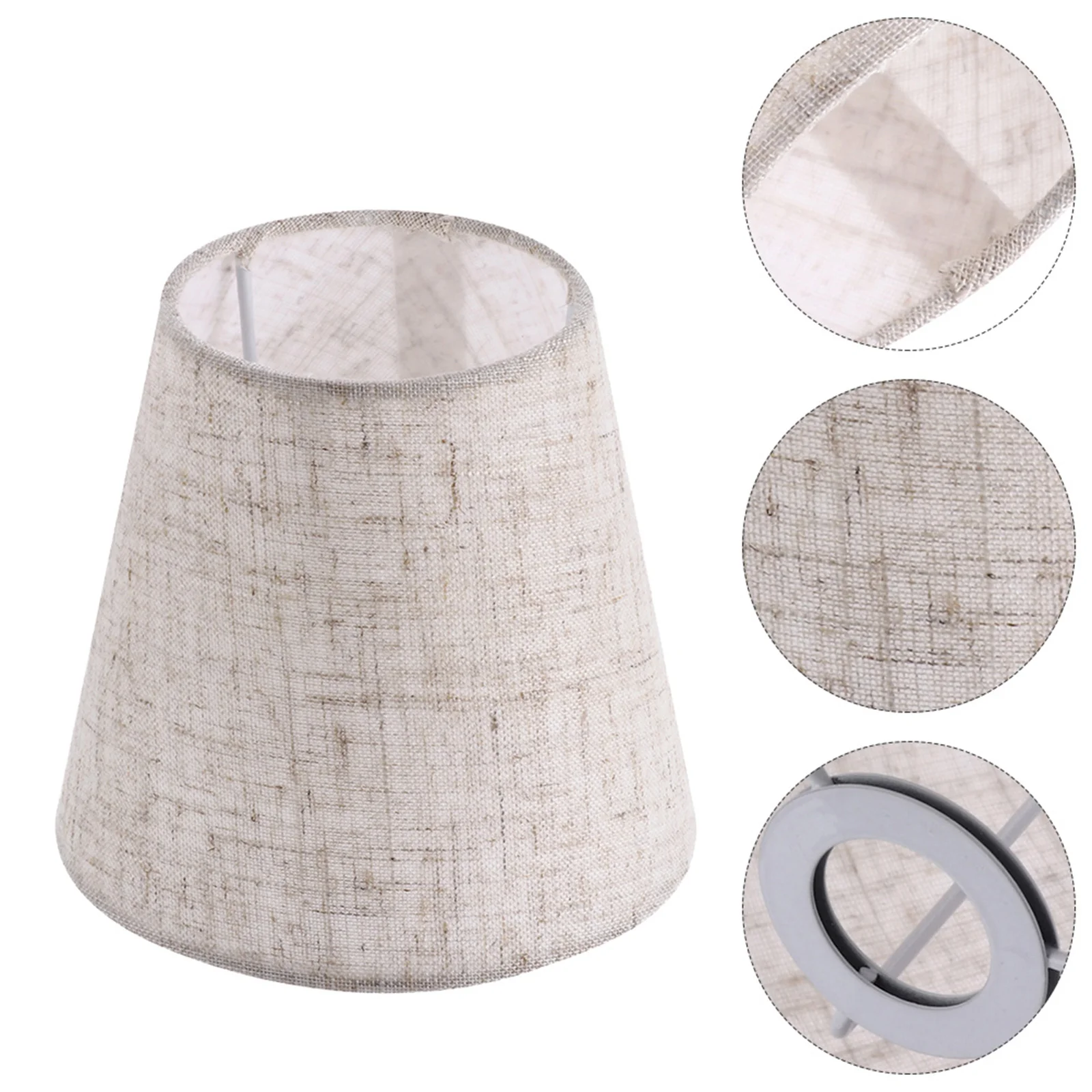 

Medium White Cloth Lamp Shade for Chandelier Table Pendant Ceiling Clip Replacement Fabric Cover Burlap Drum Light Accessories