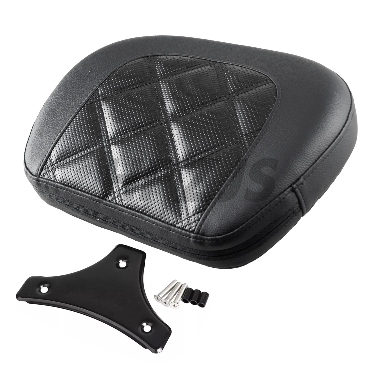 

Passenger Sissy Bar Backrest Pad Black Bracket For Harley Motorcycle Touring CVO Street Bob Road King Electra Glide 1997-2024