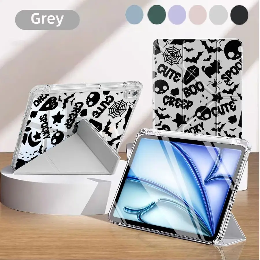 

Black Bat Skeleton Tablet Case For iPad Mini 6 7 11th 10th 9th 8th 7th 12.9inch Pro 2025 Air 4 5 M3 M2 M4 11inch Holder Cover