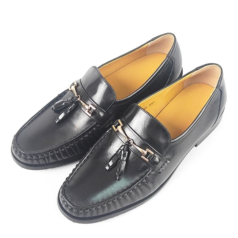 

Handmade Mens Penny Loafers Genuine Leather Lightweight Men Dress Shoes Wedding Party Slip On Shoes Italian Fashion