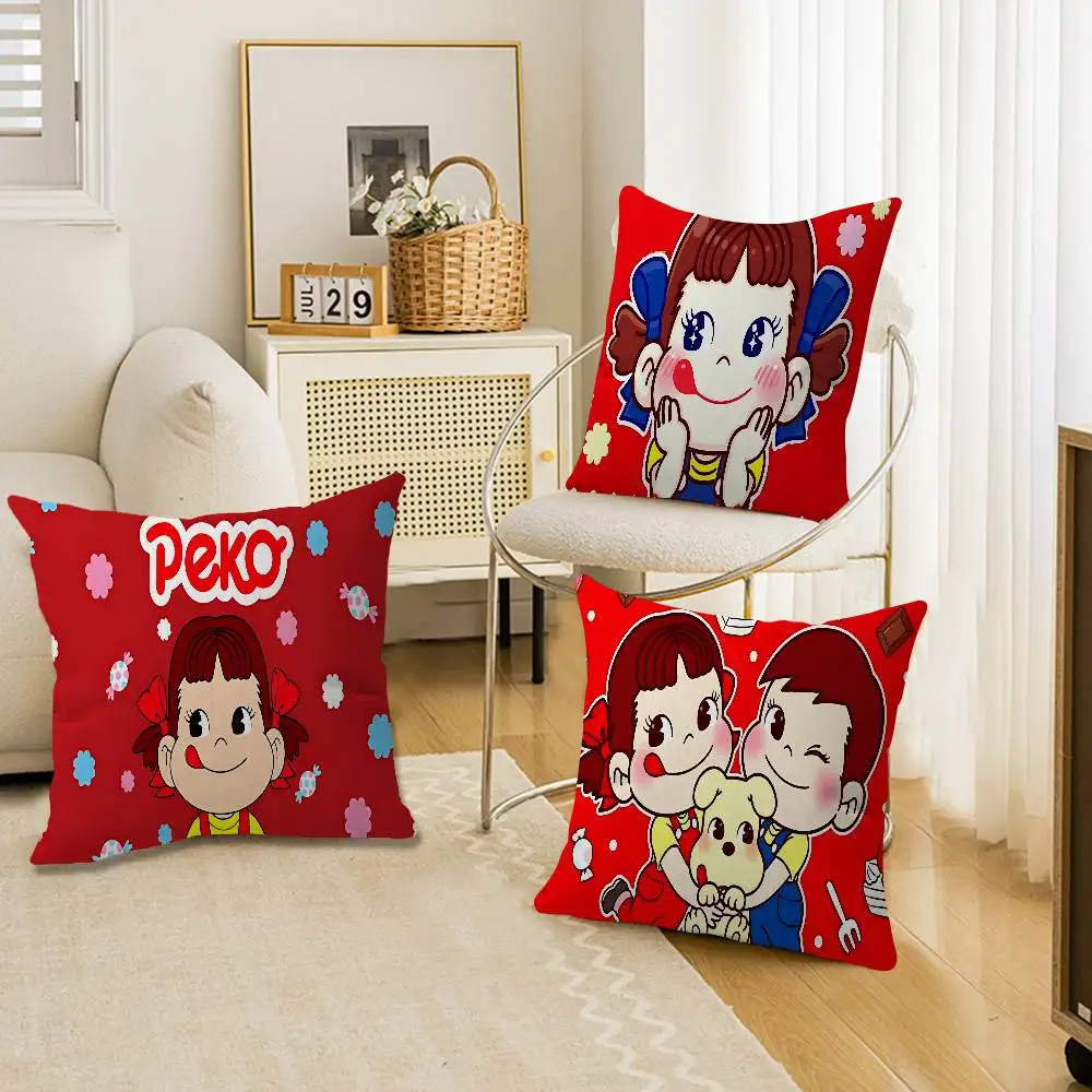 CUTE M-Milky P-Peko-chan Maple Design Cushion Cover Happy Autumn Harvest decor Holiday Decorati Pillow Cover