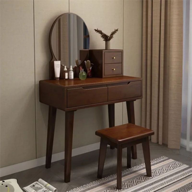 HT solid wood dresser bedroom modern simple small apartment dressing table bedside multi-functional dressing table