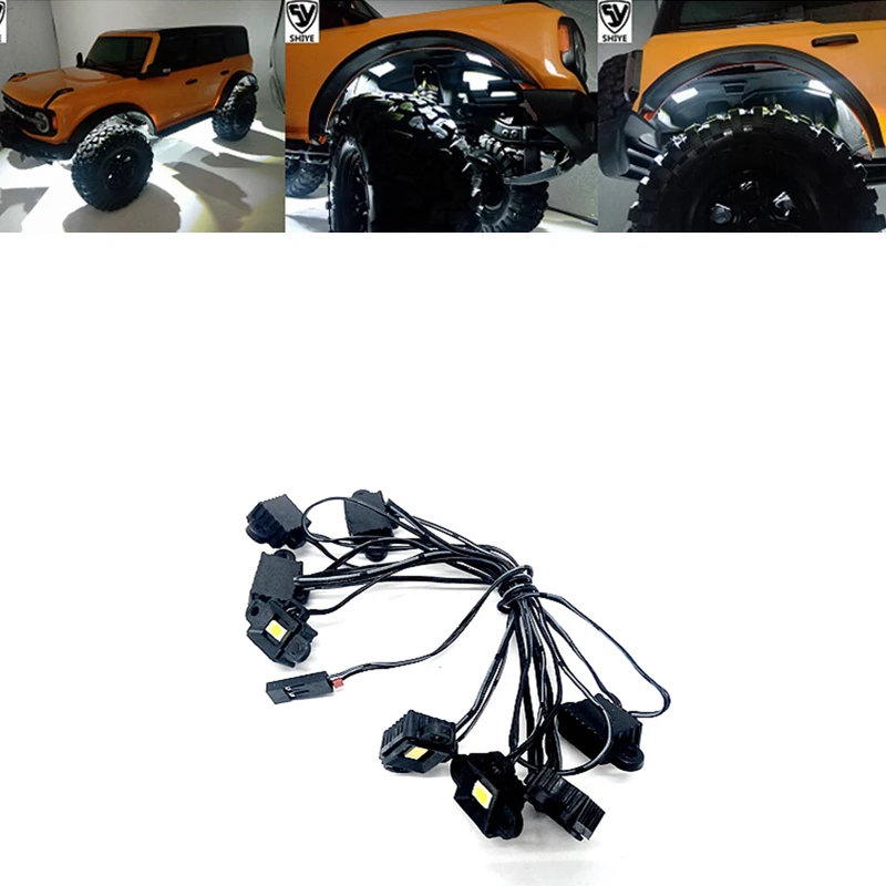 

CGRC LED Wheel Arch Lamp Chassis Lights for 1/10 RC Crawler Car Traxxas TRX4 Bronco 2021 DIY Part