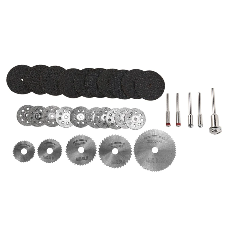 30Pc Diamond Cutting Discs Vented Diamond Cutting Disc Kit Resin Cutting Wheels High Speed Steel Saw Blades With Handles