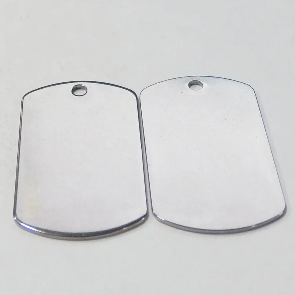 

50Pcs Pet Anti-Lost Tag Stainless Steel Durable Lightweight Dog Id Blank Pendant Puppy Traction Rope Accessories DIY Carving