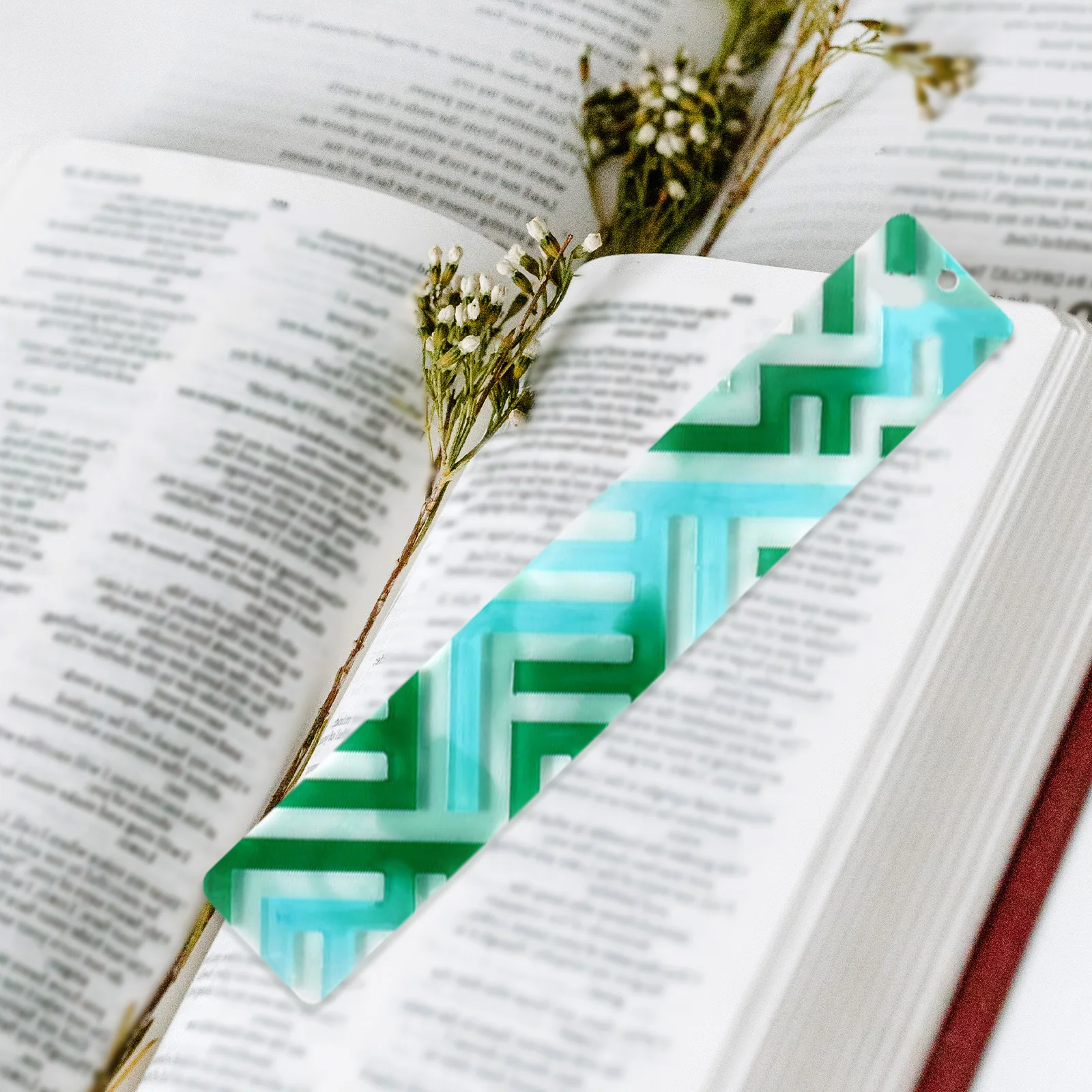 

2pcs Maze Bookmark Molds Silicone Smooth Rectangle DIY Crafts Resin Making Tools Student Gifts Jewelry Accessories