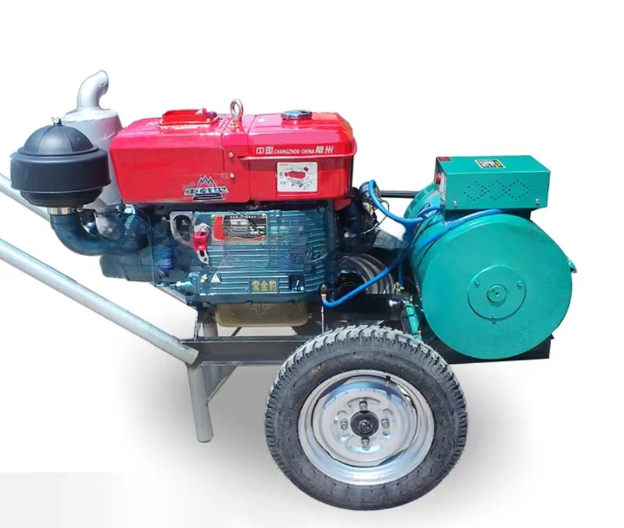 

Open type small power AC generator 5KW 8KW 10KW 12KW 15KW 20KW 24KW 30KW single cylinder engine trailer generator