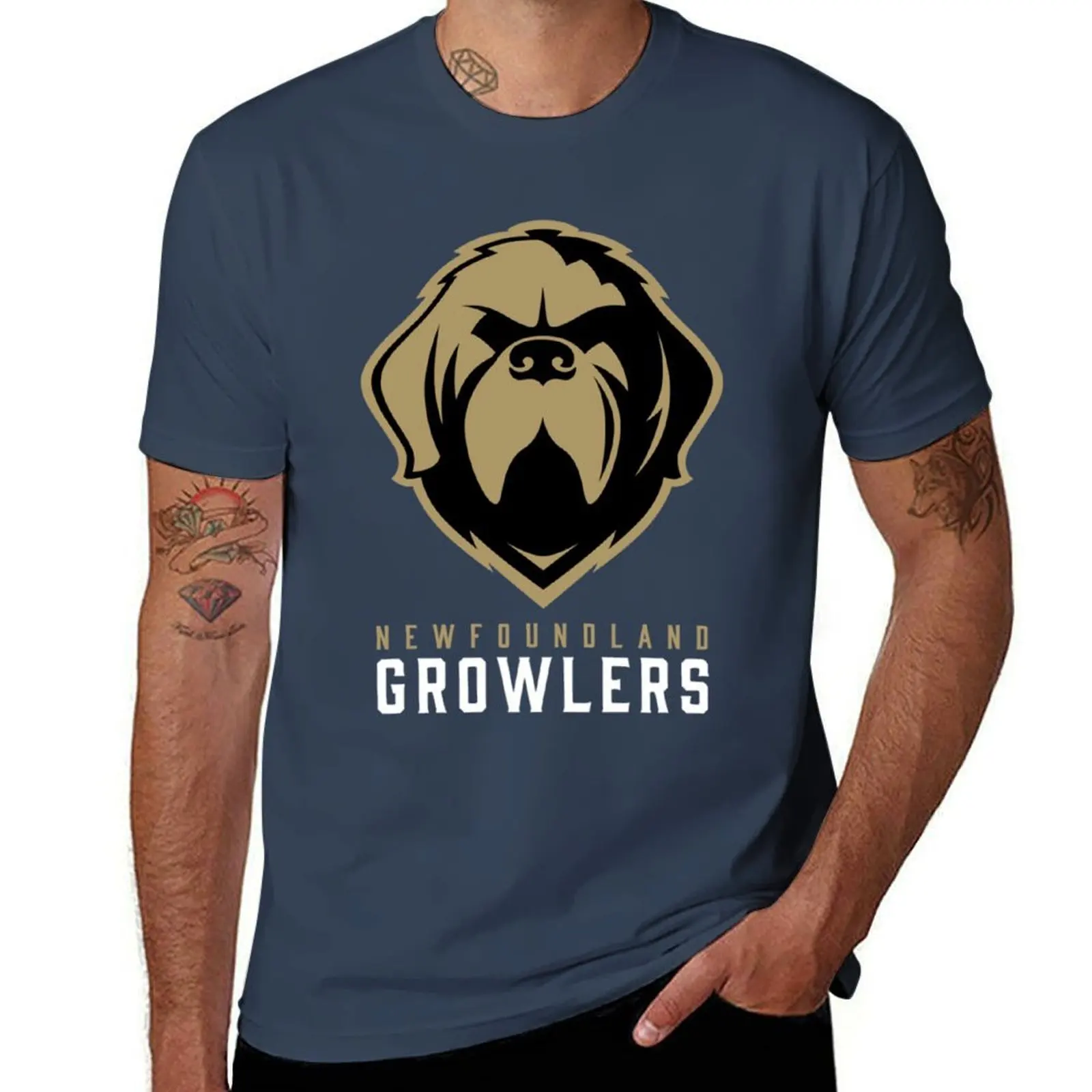 

Newfoundland Growler T-Shirt Holiday All Match T-Shirt