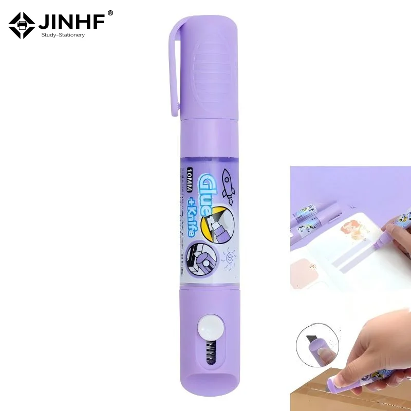 Thermal Label Correction Marker With Mini Box Cutter Cute, Thermal Paper Eraser, Privacy Information Coverage Fluid Liquid