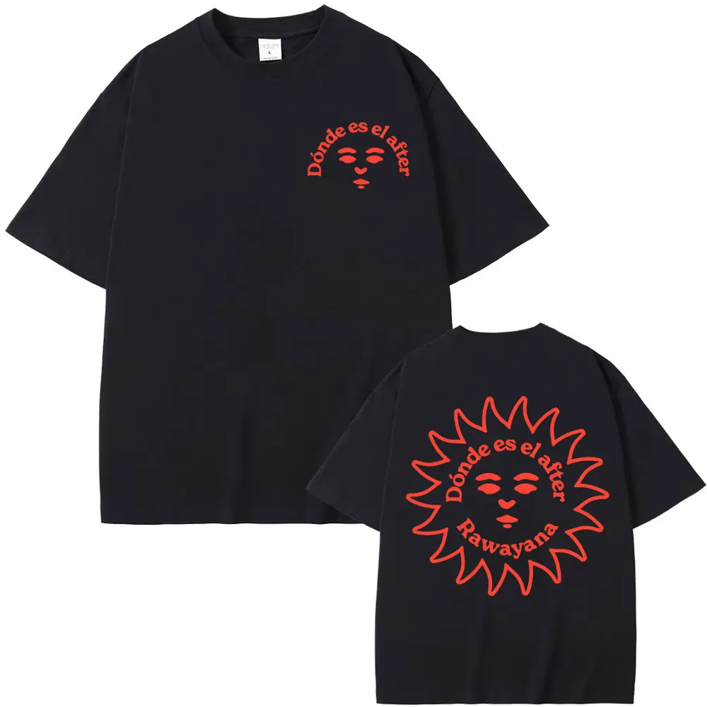 Rawayana Donde Es El After Album Print T-shirts Men's Clothes Fashion Hip Hop T Shirt High Quality Casual Short Sleeves T Shirts