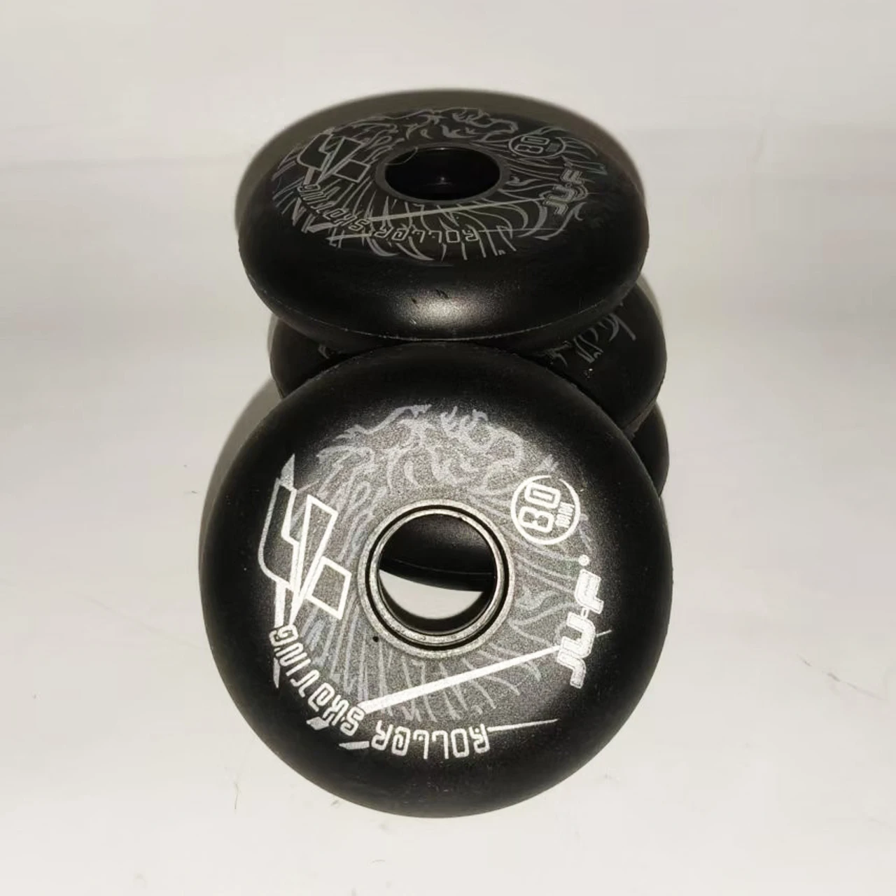 

4 Pieces Inline Skates Wheel Original War Wolf JU-F 80mm 76mm 88A Rollers Skate Tires Slide Slalom Skates Wheels No Wheel Hub