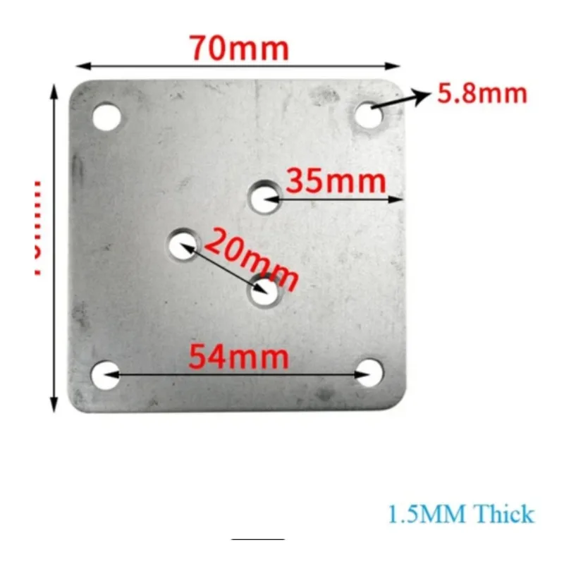 12Pcs Square1.5MM Thick Furniture Table Cabinet Cupboard Wooden Leg Feet Attachment Mounting Plate