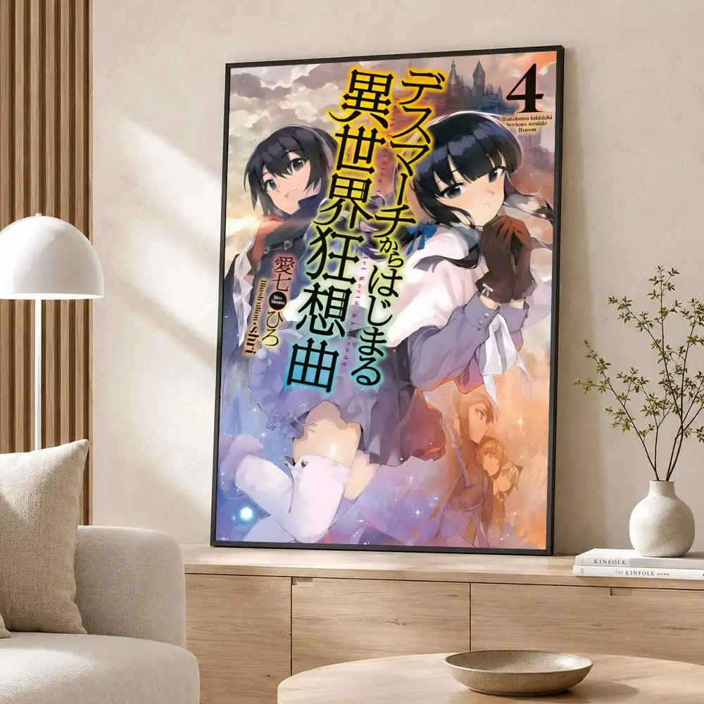 Anime Death March To The Parallel World Rhapsody Poster Poster Wall Sticker Waterproof Self Adhesive HD Art  Bedroom Bar Decor