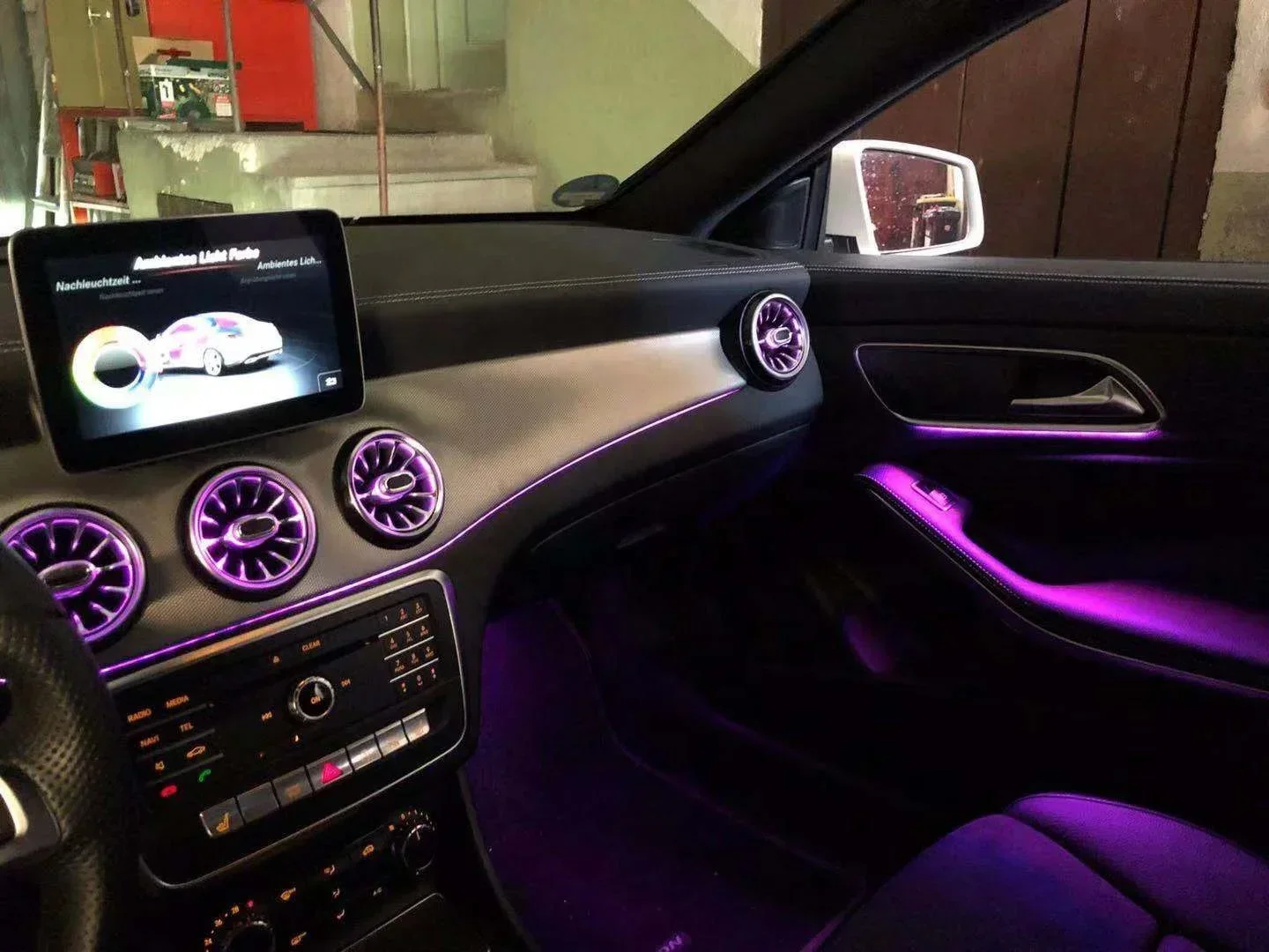 For Mercedes Benz B-class W246 GLA X156 Auto Lighting System Interior Atmosphere 12 Colors Led Ambient Light