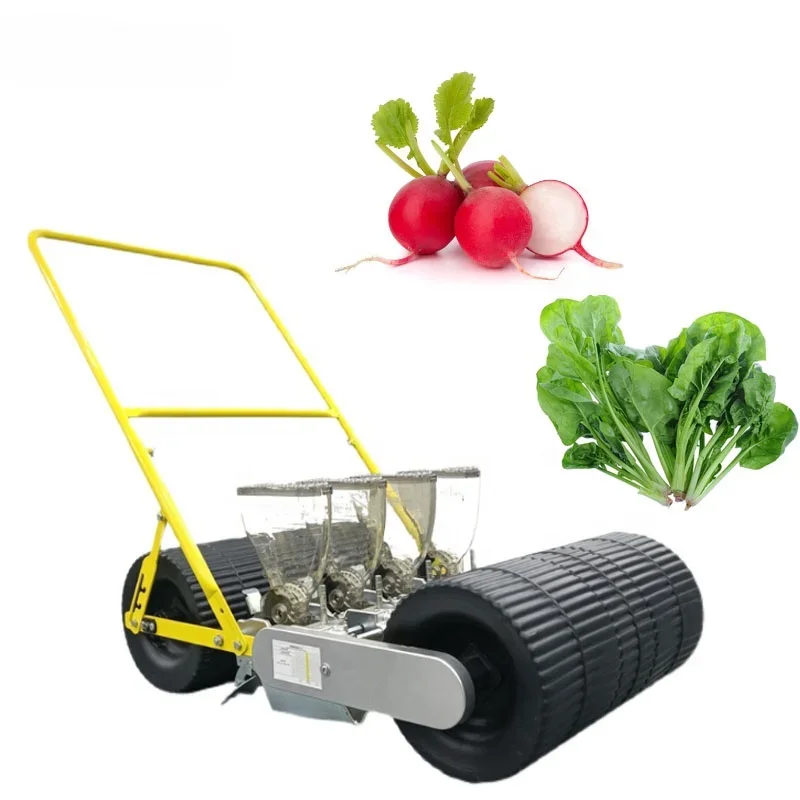 

Hot Sale Door-to-Door Seeding Wheel 4 Rows Manual Portable Vegetable Planter