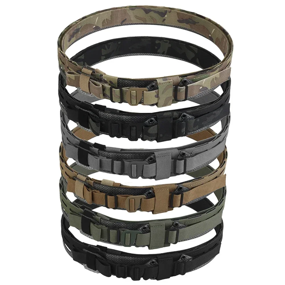 

Tactical Molle Belt 2 in 1 Lightweight Hunting Combat Training Waistband Compatible Airsoft Equipment 5.56 7.62 Magazine Pouch