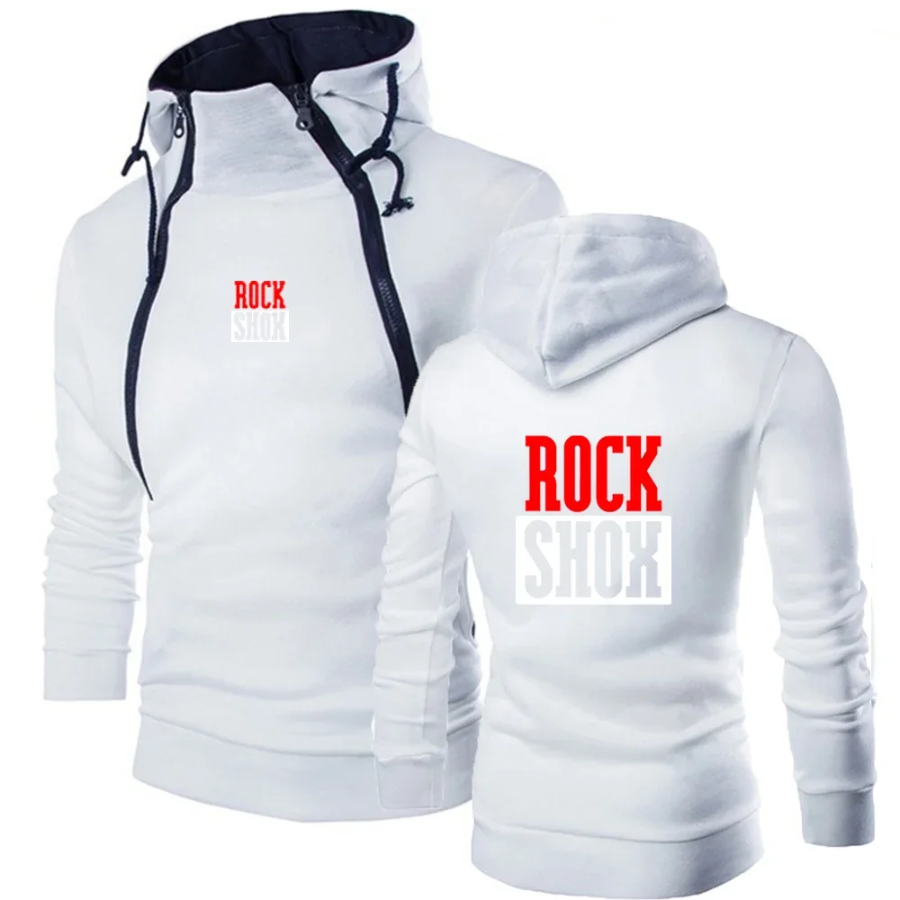 

Rock Shox Shock Suspension Mountain Mtb 2024 New Men's Zipper Printing Hoodie Causal Fashion Sweatshirt Individuality Pullover