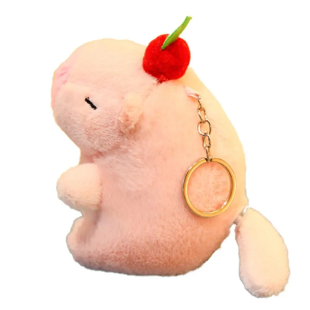 

Kawaii Wagging Tail Capybara, разноцветный милый брелок, аксессуары, украшение для сумки, пушистый подарок на день рождения с животными