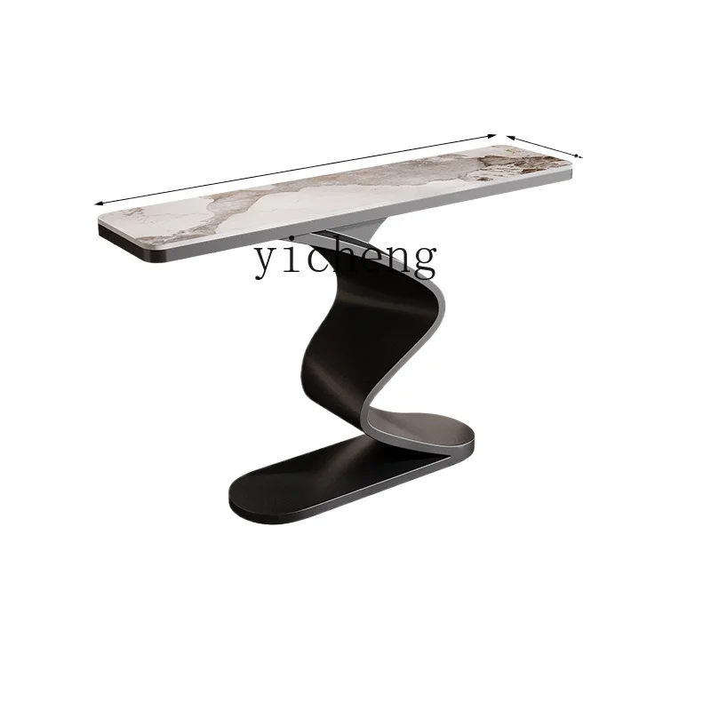 Tqh Light Luxury Console Tables Modern Minimalist Paint Narrow Side Table Hotel Lobby Wall a Long Narrow Table