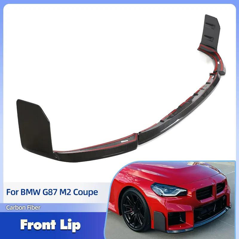 

Car Front Bumper Lip Spoiler Full Carbon Fiber for BMW G87 M2 Coupe 2022-2025 Racing Front Lip Splitters Chin Apron Body Kit