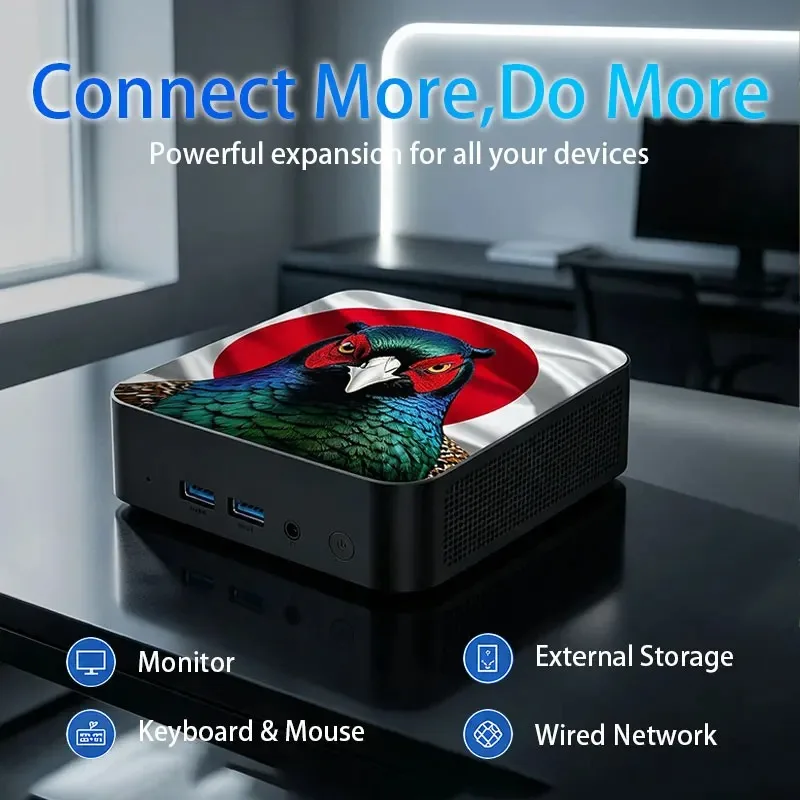 Mini PC Ultra Fast Intel Core i9 8950HK 16GB DDR4 NVMe SSD Triple 4K Silent Cooling Compact Desktop Office Home Media Editin view 5