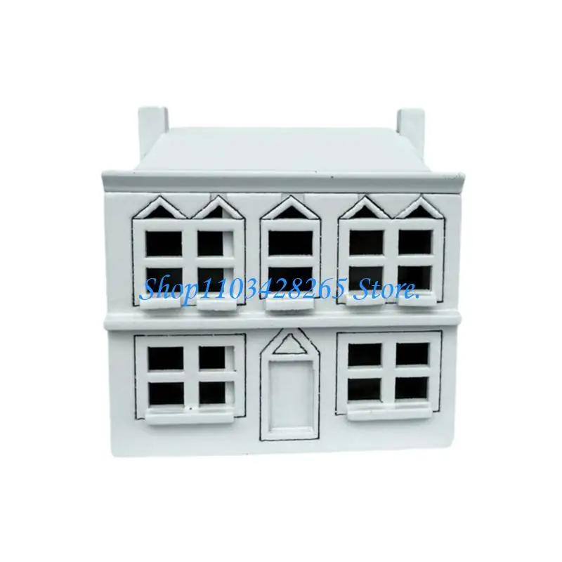 

Decorative Cottage Villa Model Ornament for Kids Retro Cottage Villa Figurines Desktop Miniature Pretend Game Props G2TE