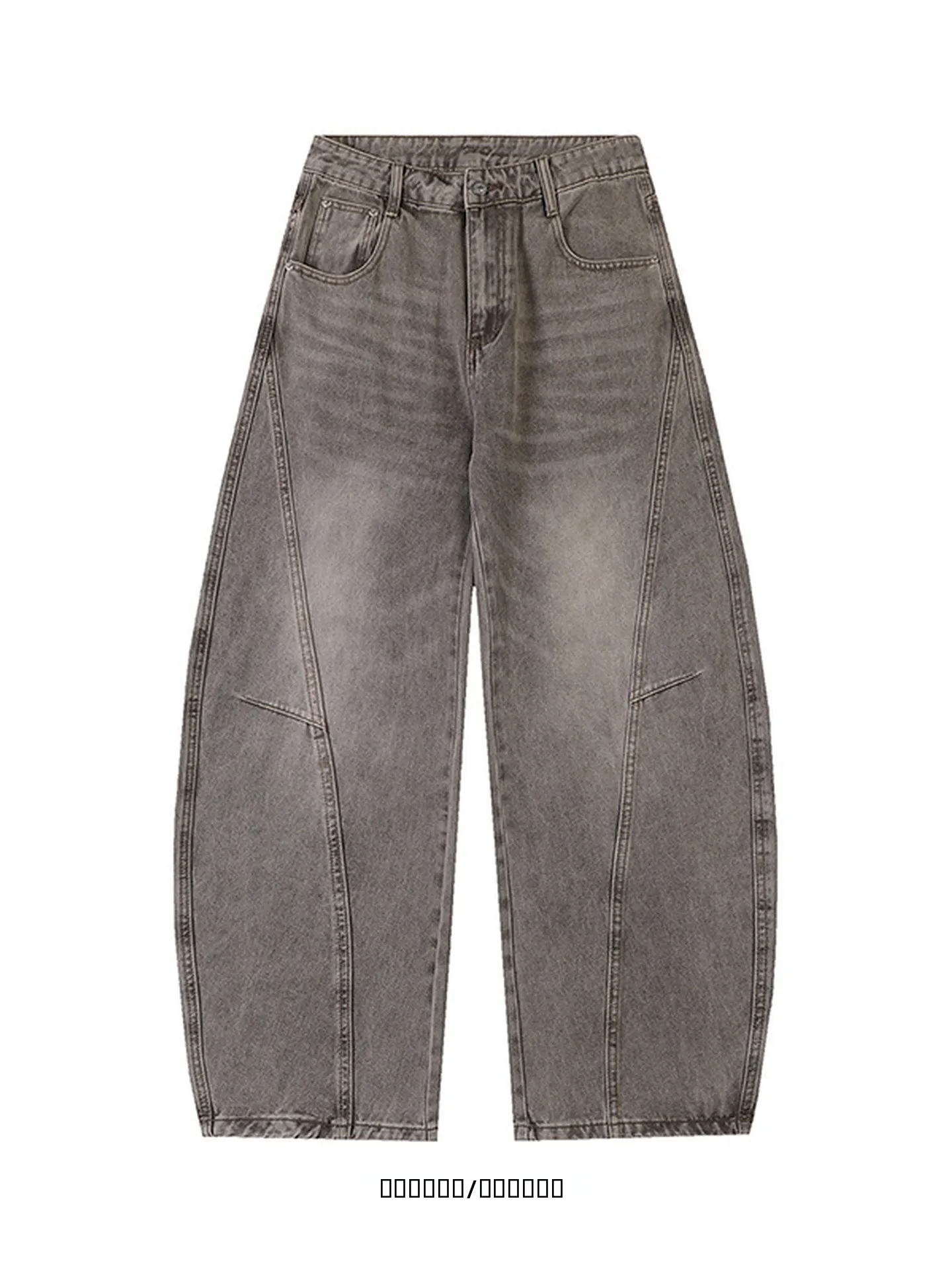 

Loose Straight Leg Jeans from Retro Faion Wide Leg Knife Denim BF Sle Youthful Trend Cotton Blend Four Seasons