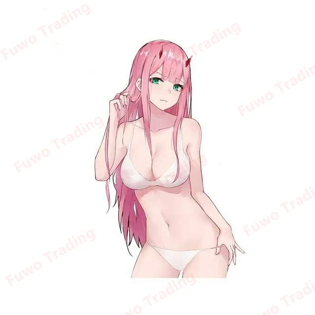 Fuwo Trading Car Sticker Super Sexy Beauty Darling In The Franxx Zero Two Anime JDM Waterproof Vinyl Decal 3D Accessories PVC