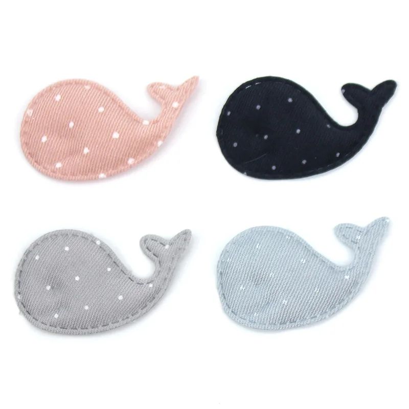 زينة مصنوعة من قماش منقط للأطفال ، زينة مصنوعة يدويًا لدبابيس شعر الأطفال ، أغطية رأس مصنوعة يدويًا ، إكسسوارات سيتان ، بالجملة ، 40 قطعة ، 3*5.5 سنتيمتر