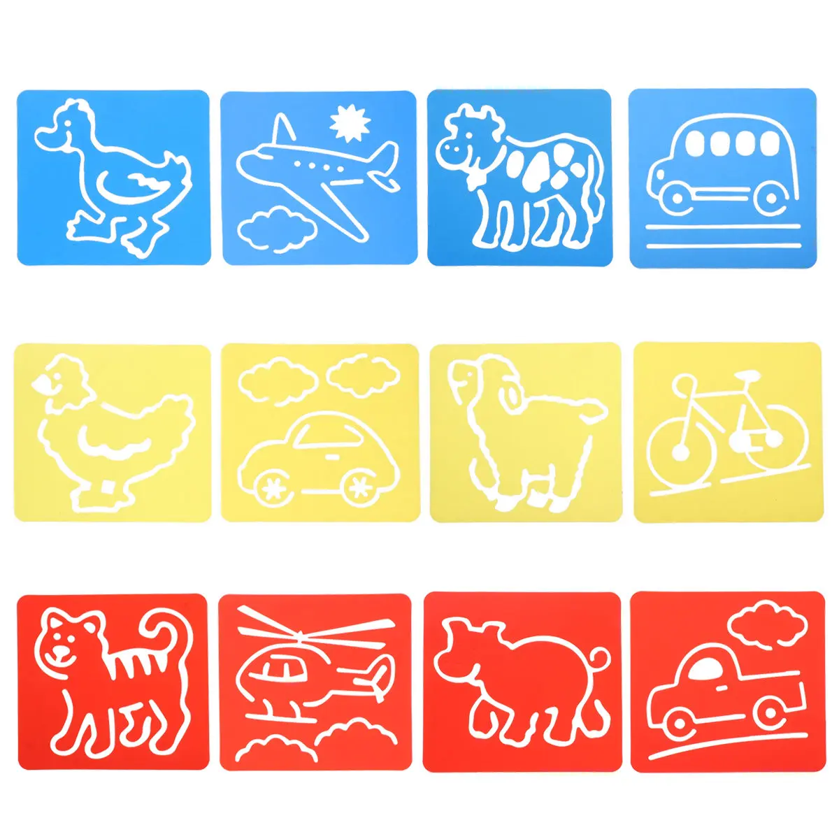 

Набор из 12 шаблонов для рисования, детская доска для рисования, набор для творчества для дошкольников, улучшение художественных навыков, развитие воображения, подарок