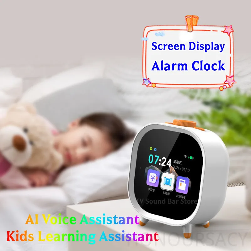 

Помощник обучения детей, голосовой помощник с искусственным интеллектом, будильник для умного дисплея погоды с ежедневным таймером, MP3-плеер для TF-карты