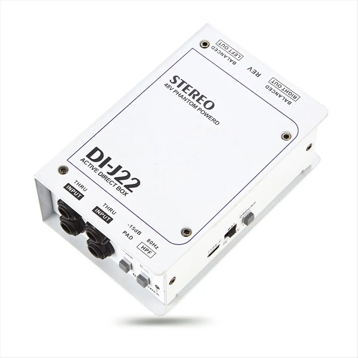 【▶♦△POPULAR PICK】For GAZ-J22 Professional Dual Channel Stereo 48V Phantom Power Supply Active Direct Junction Audio DI Box