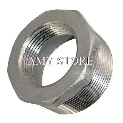 

2" Male x 1 1/4" female BSPP Stainless Steel threaded Reducer Bushing Pipe Fitting