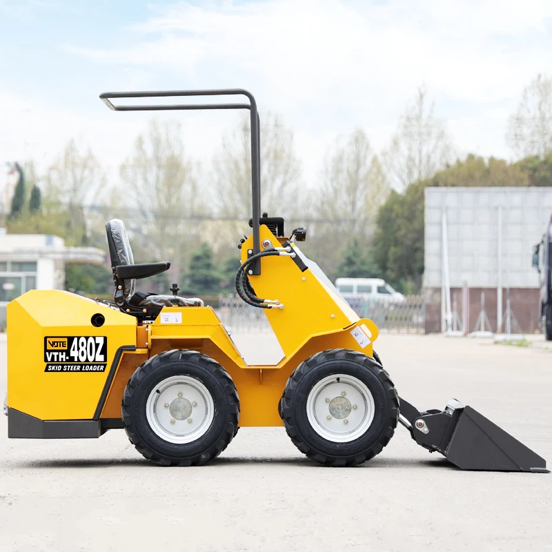 

Free Shipping Cheap Customized Mini Skid Steer Loader EPA Wheel Loader Multifunctional Farm Used Mini Loader Skid Steer