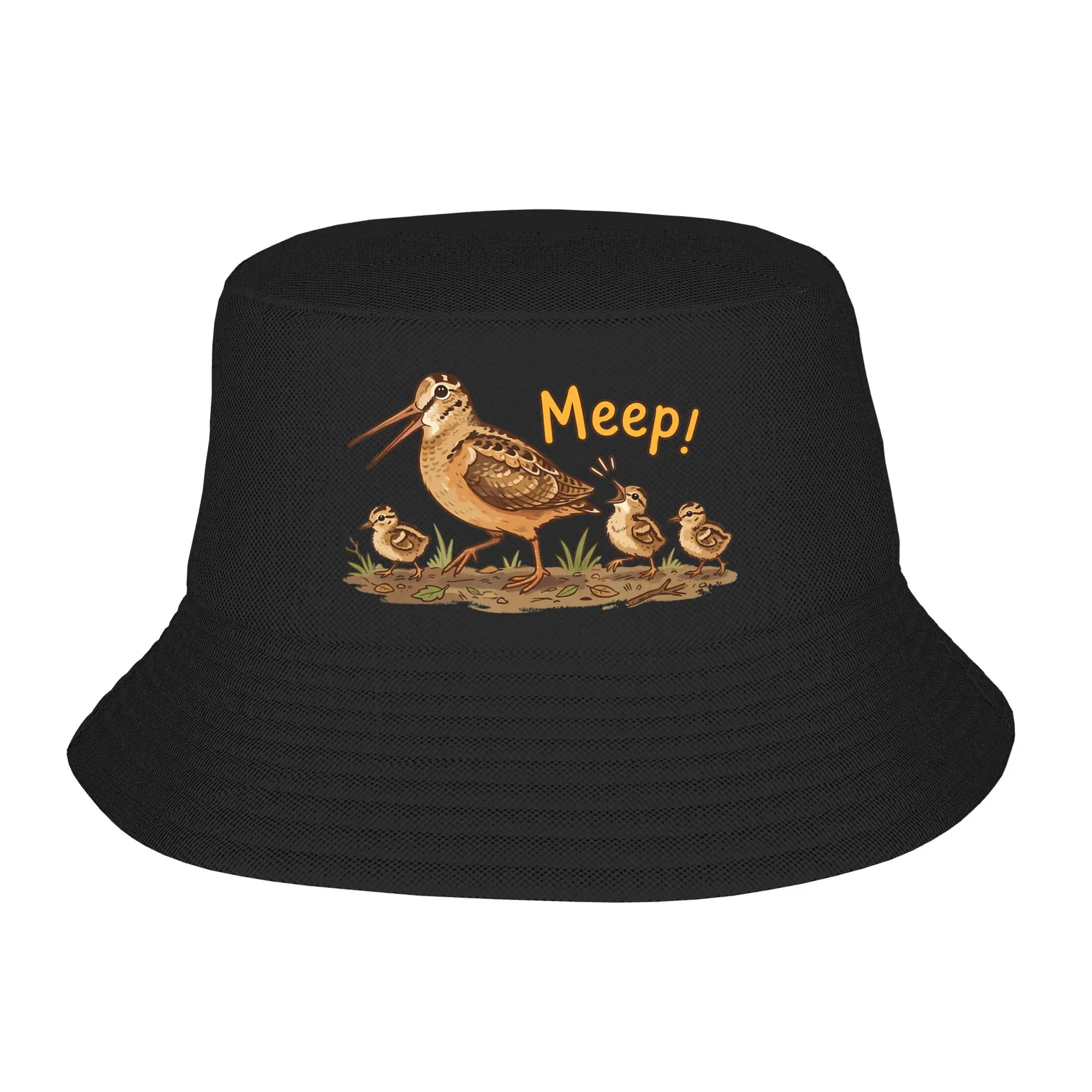 Summer Bob Hats Meep Bird Meme Saying Meep Birds American Woodcocks Bird for Men Women Fisherman Caps Bucket Hats Fisherman Hat
