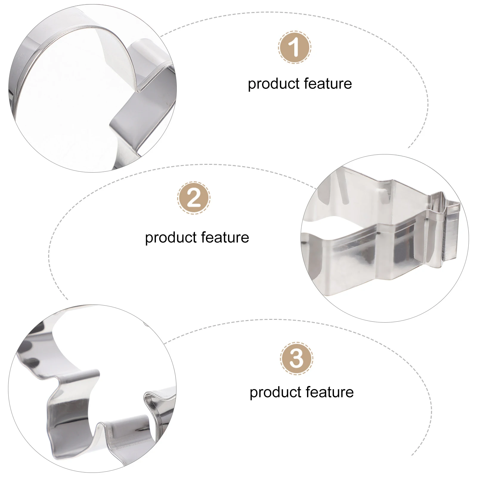 

15pcs Biscuit Mold Set Stainless Steel Christmas Themed Cookie Silver Baking Tools Xmas Molds DIY Safe Hygienic