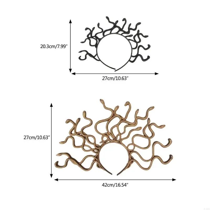 Festa in costume Halloween con fascia per capelli vintage Snake 340D