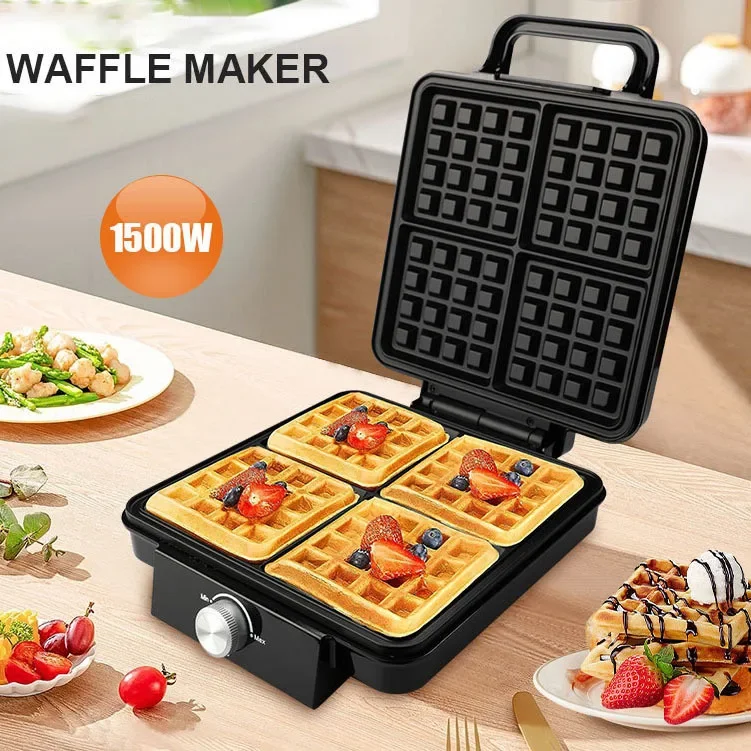 Perfect premium Four-piece Waffle Maker, Home Kitchen, Breakfast Sandwiches, Electric Cake Bells, Kitchen Bar Supplies