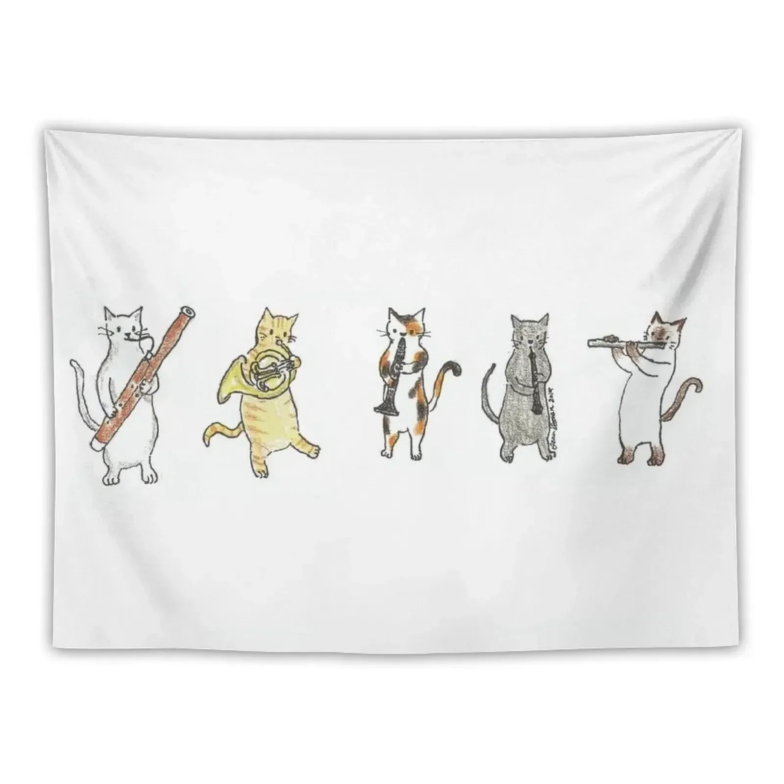 Wind Meowtet II Tapestry Home Decor Aesthetic Hanging Wall Wall Deco Tapestry