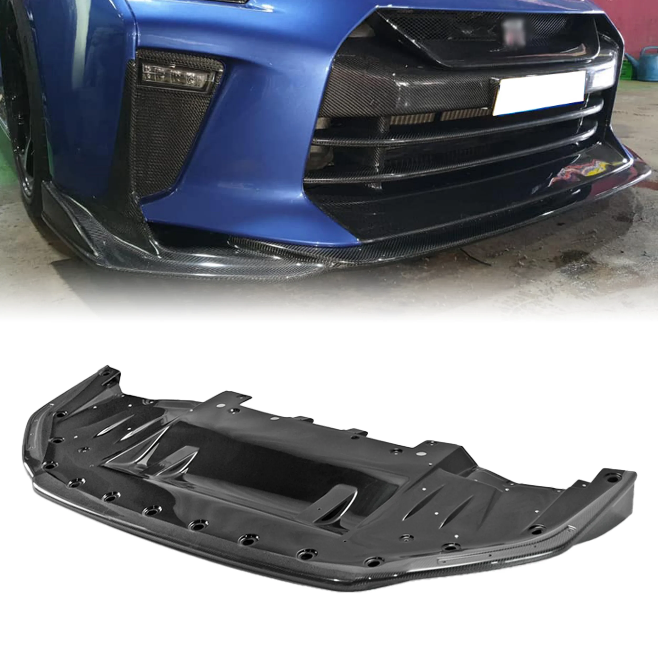 

MY17 R35 GTR TS Стиль Углеродное волокно Передняя часть корпуса диффузора для губ используется только с передним бампером в стиле TS